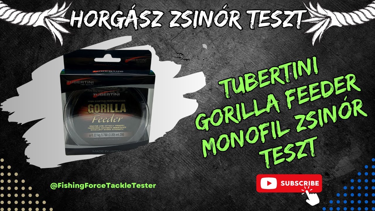 Tubertini Gorilla Feeder 0,22mm monofil horgász zsinór teszt #feederhorgászat