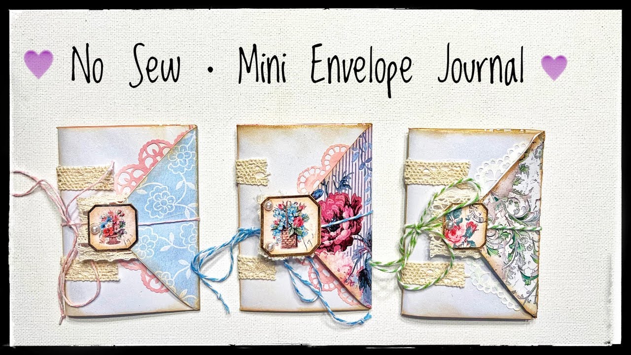 Journal Making - No Sew - Mini Envelope Journal - Tutorial