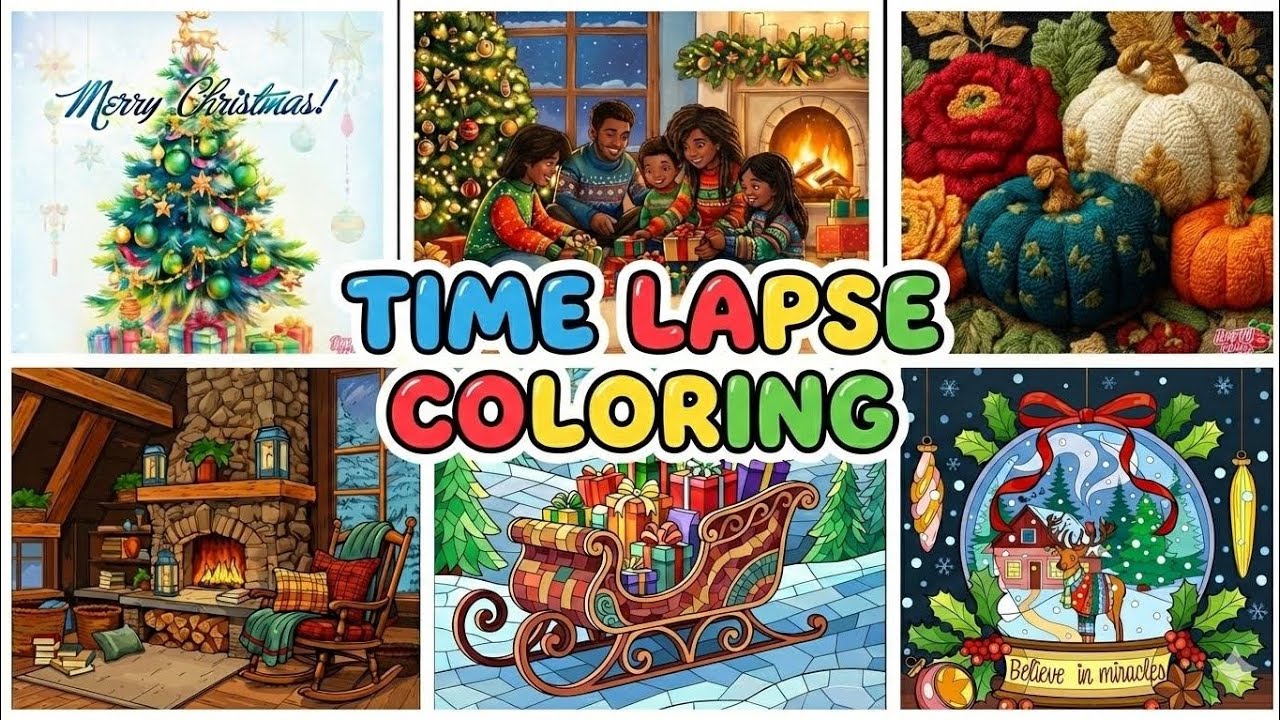 The Most SATISFYING Christmas Coloring Timelapse Compilation 🎄✨ Relaxing Holiday Art