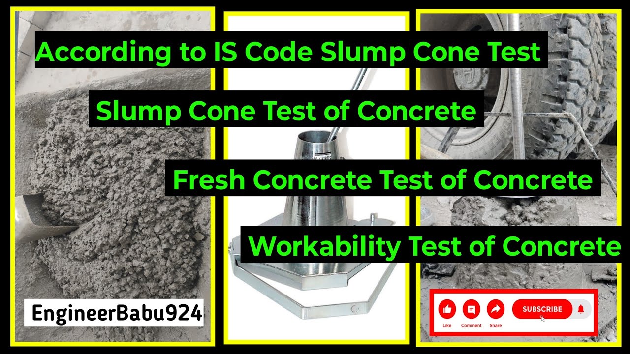 Slump Cone Test of Concrete as per IS Code ।। Workability Test of Concrete ।। Fresh Concrete Test ।।