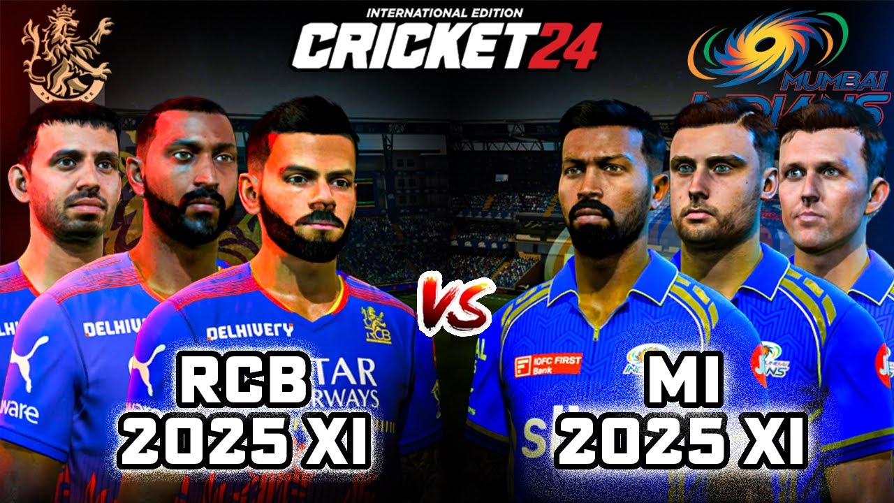 RCB 2025 vs MI 2025 😍🔥- Updated Squad Matches - Cricket 24 #2