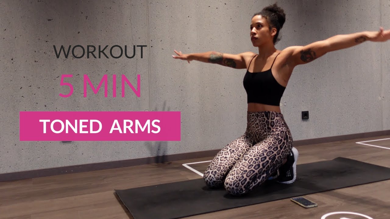 5 MIN TONED ARMS WORKOUT - set yourself on fire | Vivien Malonga