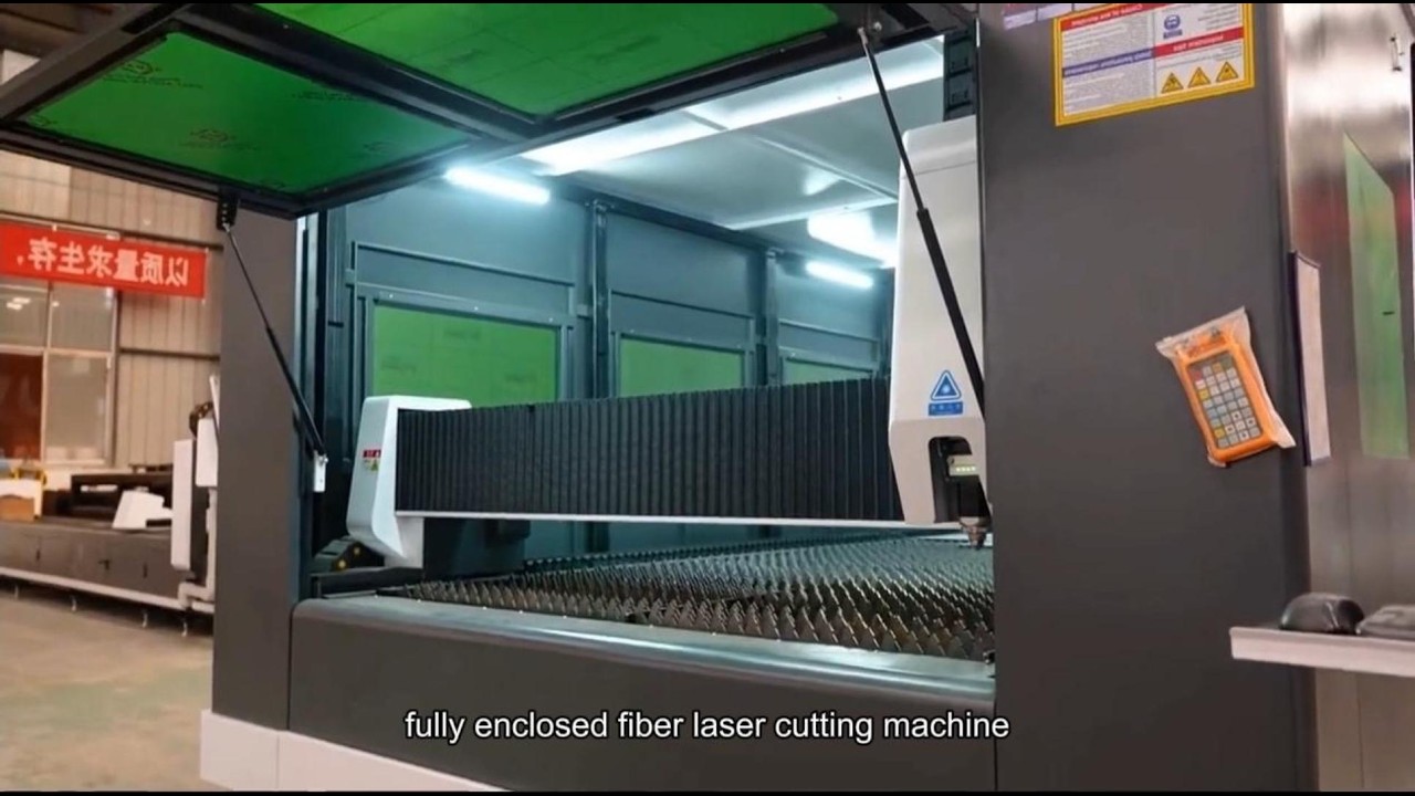 Fully enclosed fiber laser cutting machine, 12kw, source factory.