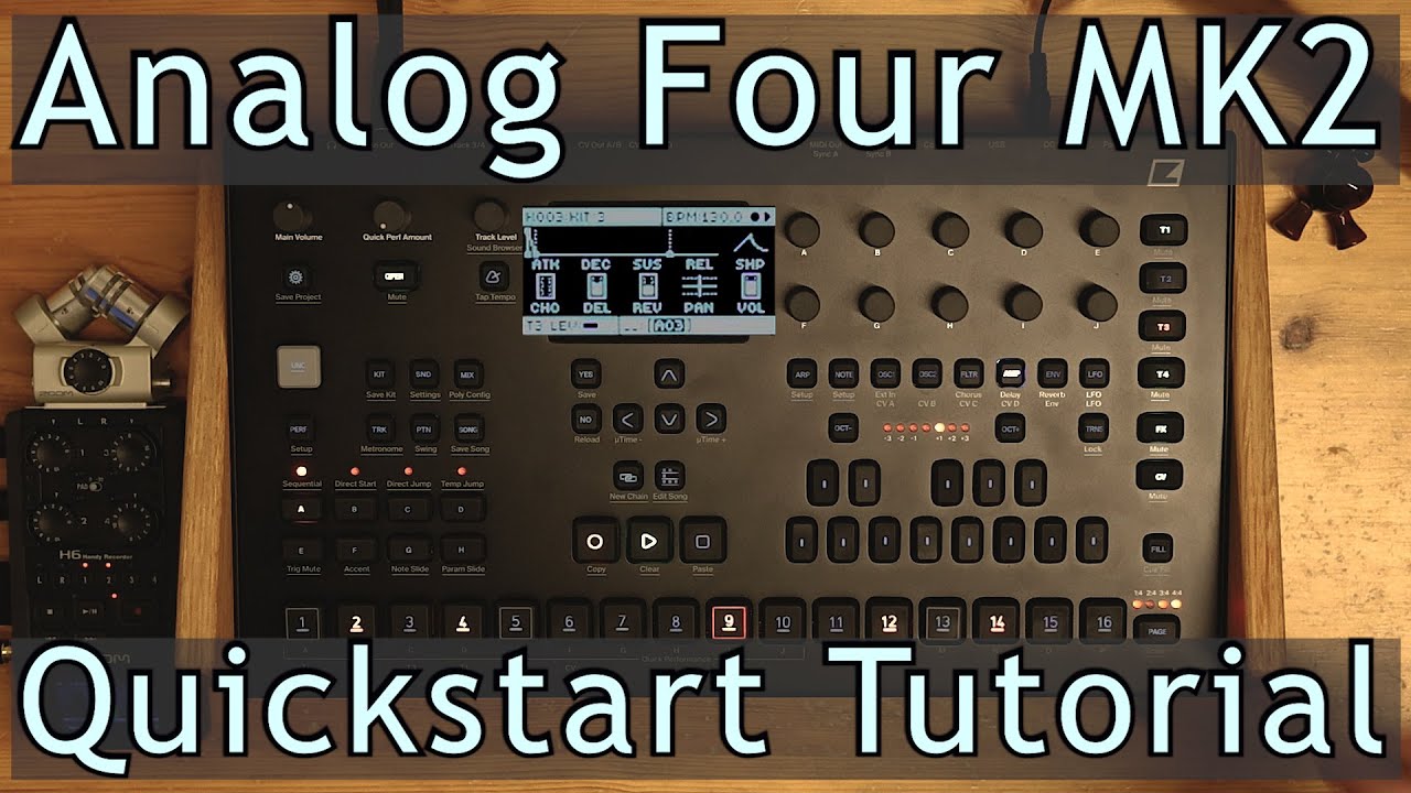 Analog Four MK2 Quickstart Tutorial | How to groovebox with only 4 voices
