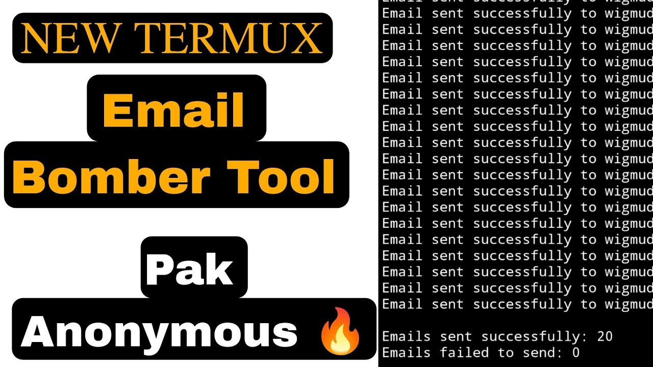New Termux Email Bomber Tool | By Pak Anonymous | 100% Working 🔥| Email Bomber Tool