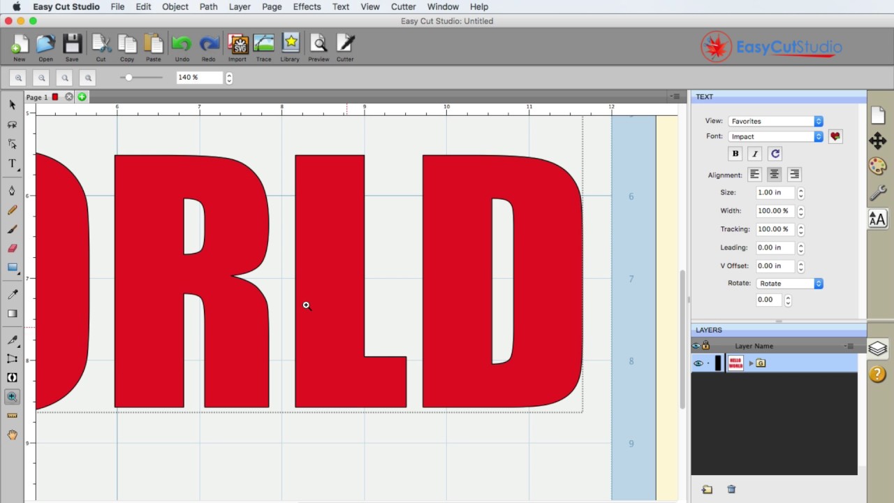 Easy Cut Studio - Create Stencil Lettering with Stencil Bridge