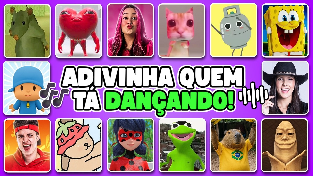 ADIVINHE QUEM TÁ DANÇANDO!! 💃🎶Bobbie Goods, Neymar, Pocoyo, Enaldinho, Sonic, Ó U Gás