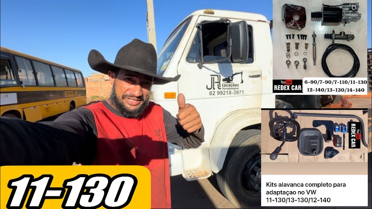 11-130 com kit alavanca e kit cervo de embreagem a ar da Redexcar adapta&ccedil;&otilde;es 