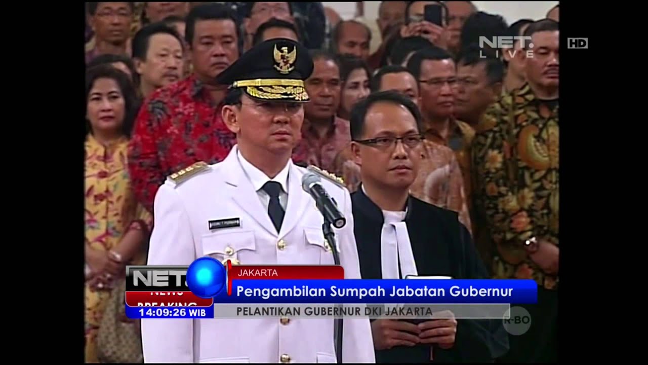 Prosesi Pelantikan Basuki Tjahaja Purnama Menjadi Gubernur DKI Jakarta