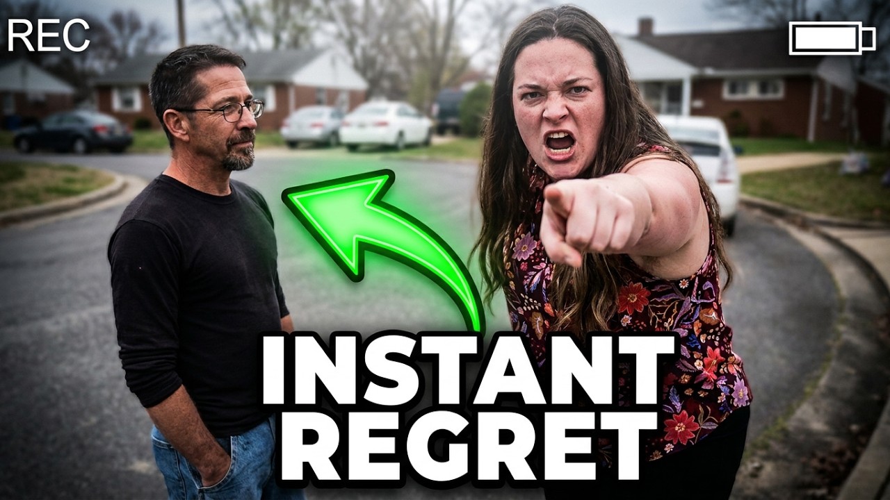 Karen Freaks Out And Spits On Neighbor! #karen #drama #trending