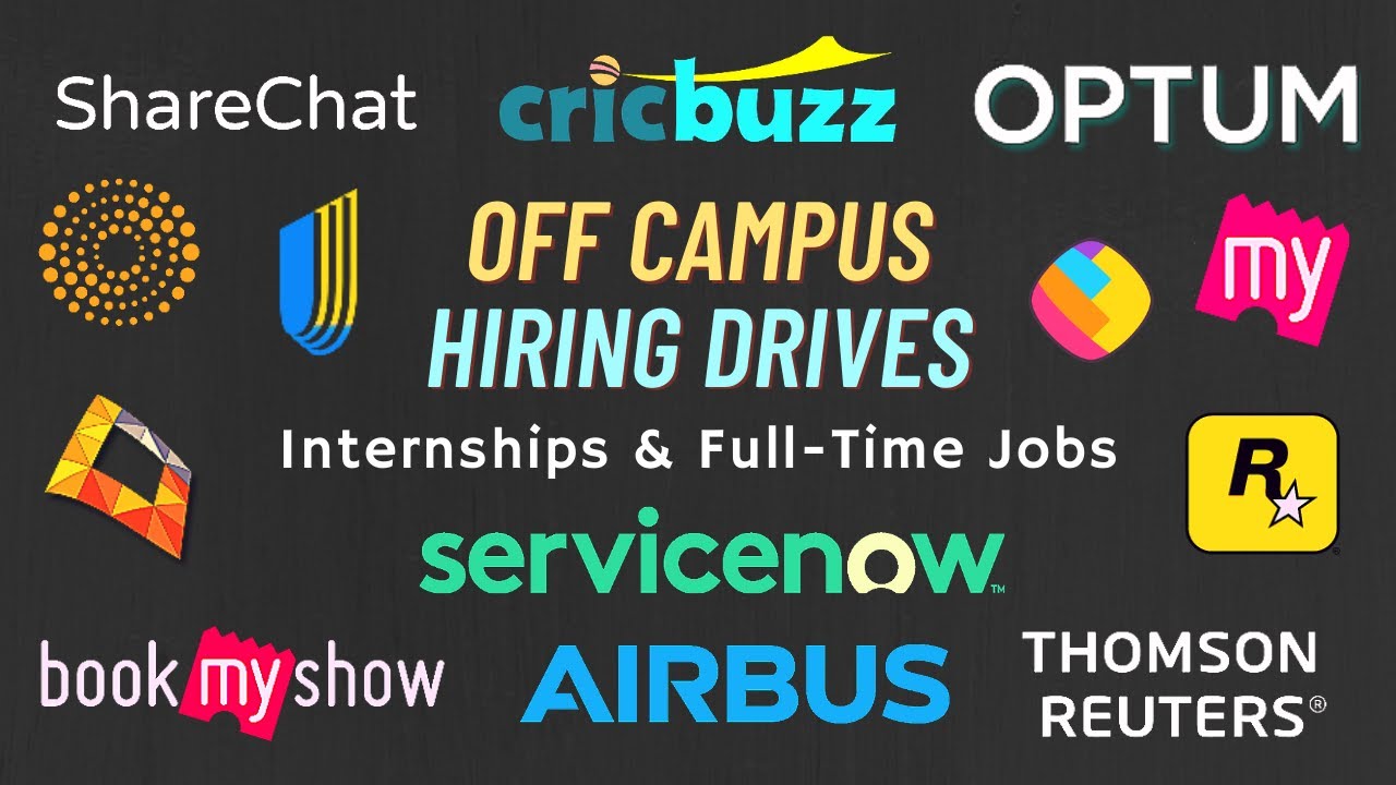 Latest Off Campus Drives • Eligible Batches - 2019, 2020, 2021, 2022, 2023 • Any Branch Graduates
