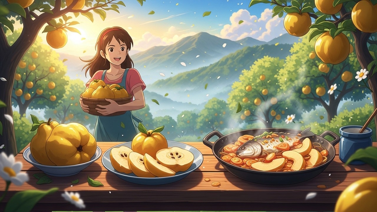 From Wild Quince to a Mountain Feast | Cozy Countryside Cooking | Ghibli ASMR