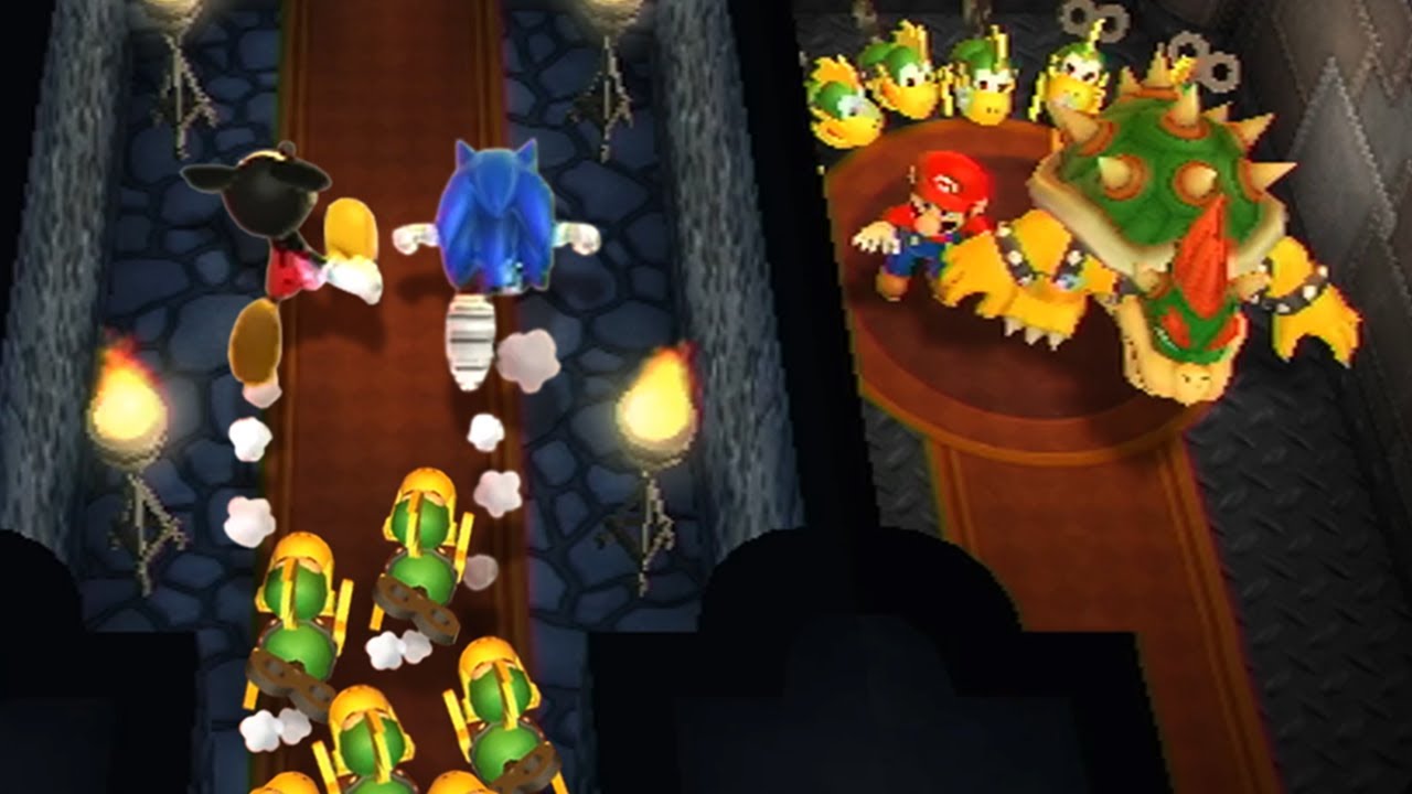 Mario Party 9 Minigames - Mario Vs Bowser Vs Sonic Vs Mickey Mouse (Master Difficulty)