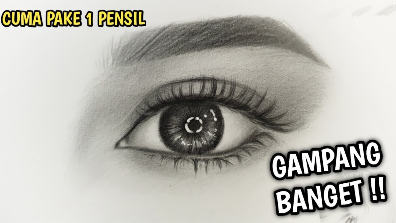 CARA MENGGAMBAR MATA | how to draw eye