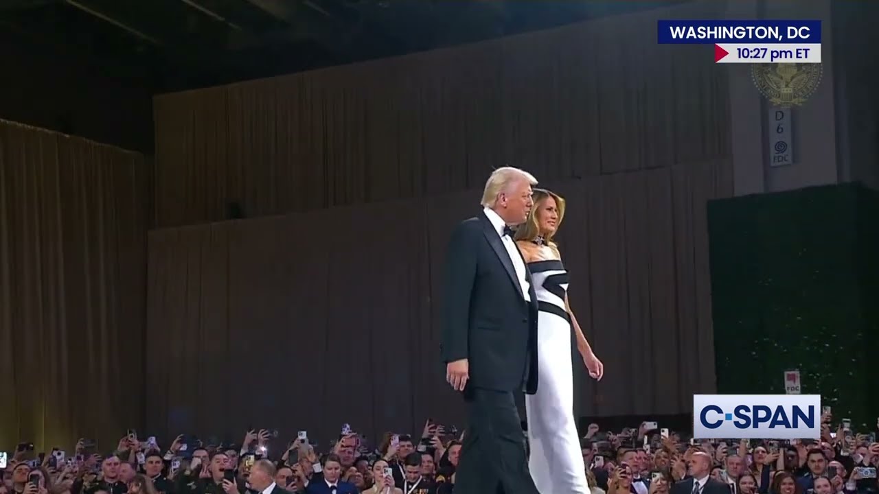 President Trump and First Lady Melania Trump at the Commander in Chief Inaugural Ball
