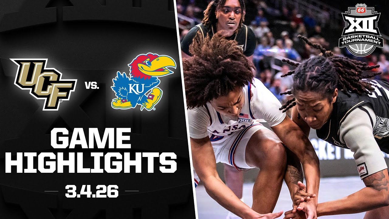 UCF vs. Kansas Highlights | 2026 Phillips 66 Big 12 Women’s Basketball Tournament