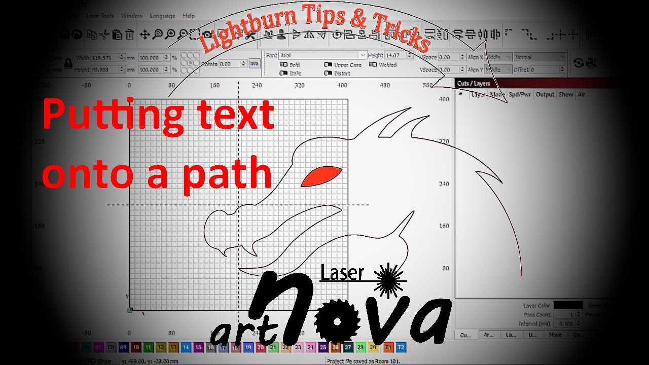 Applying text to path