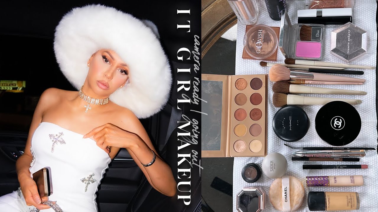 ✨my current it girl makeup routine✨ glowy going out camera ready full coverage soft glam 2023!
