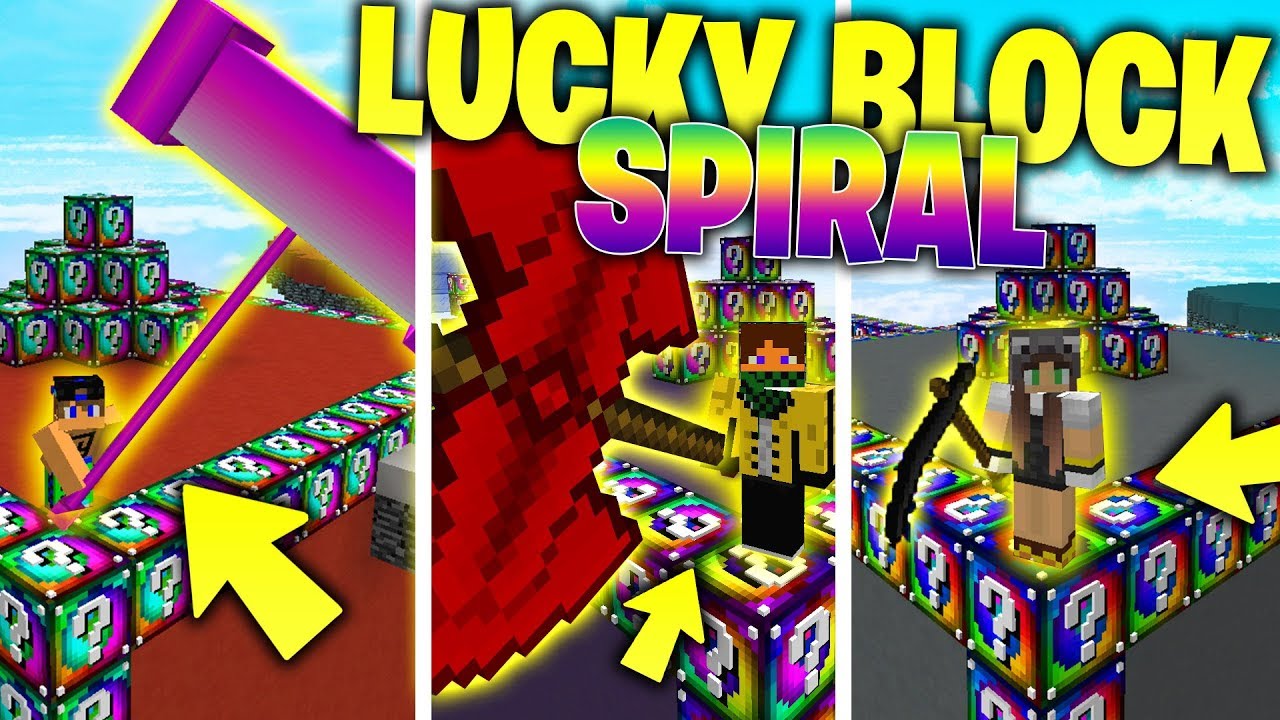 Minecraft ITA | SFIDA CON GLI SPIRAL LUCKY BLOCK! ARMI ASSURDE!! con KeNoia e Marco