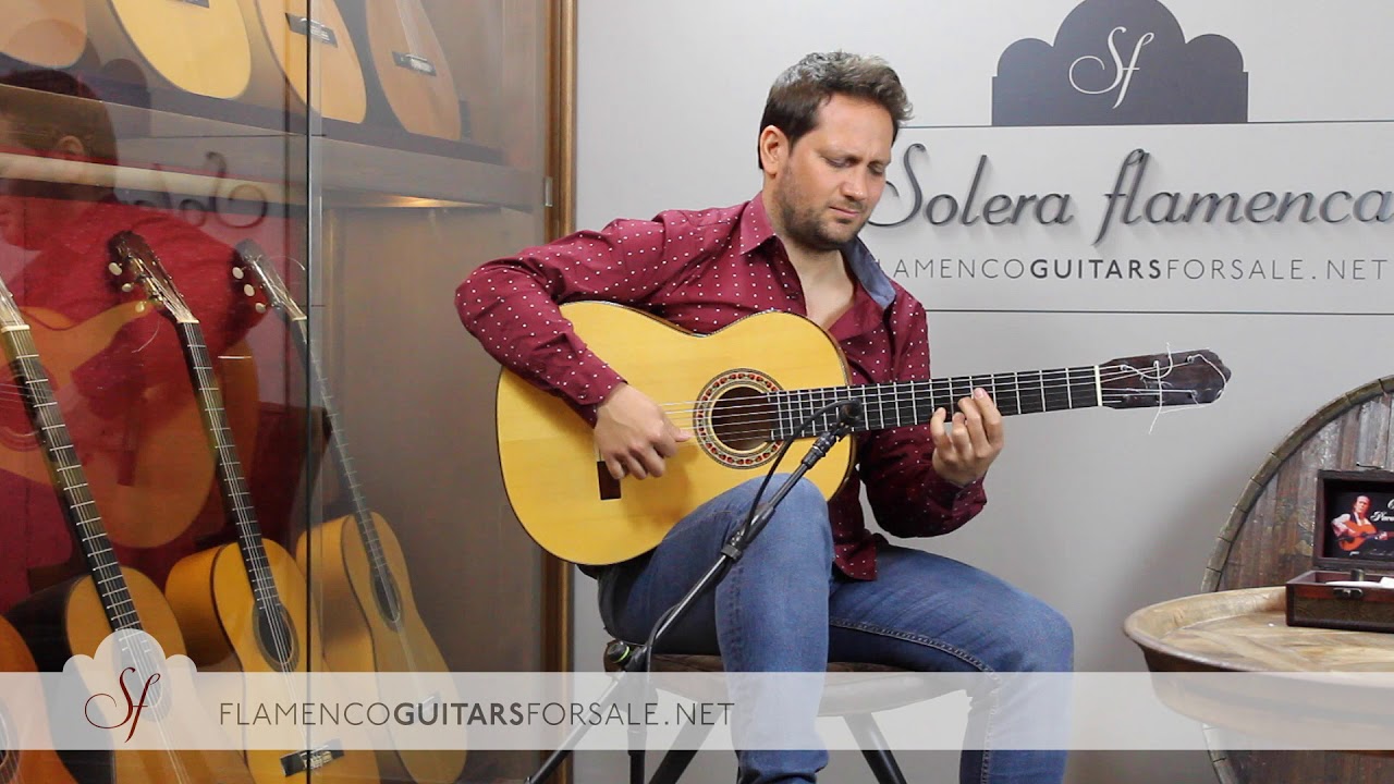 Lester Devoe 2009 flamenco guitar for sale played by S&oacute;crates Mastrodimos
