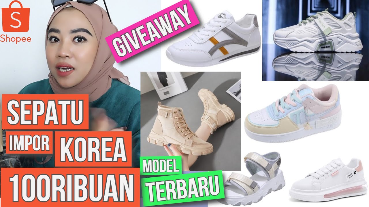 SHOPEE HAUL SEPATU SNEAKERS IMPOR KOREA MURAH DAN AWET | TYAS PRADA | GIVEAWAY 2021
