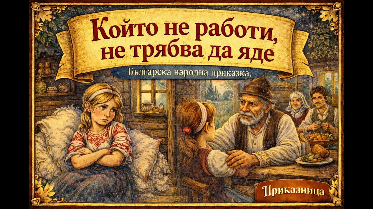Който не работи, не трябва да яде | Българска народна приказка | Приказница