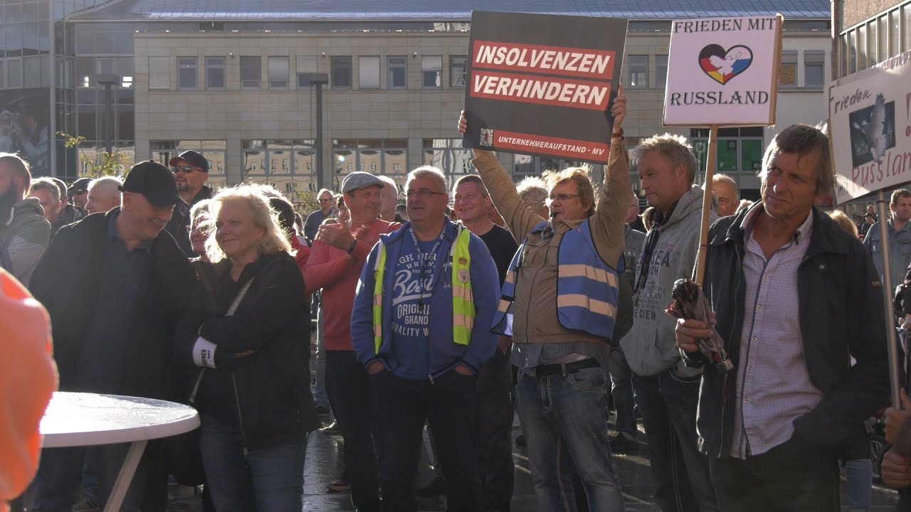 Unternehmer-Demo in Neubrandenburg