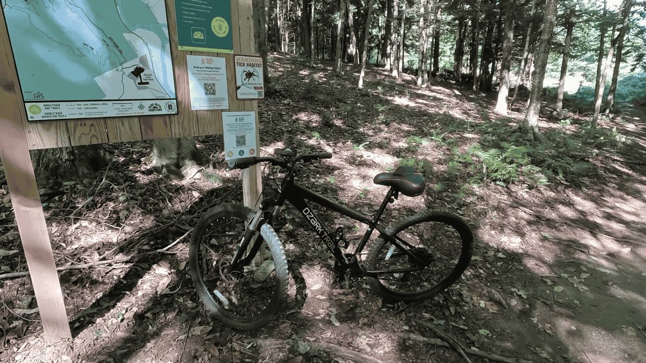 Mountain Biking on the Walmart Bike at Pennacook Area Trails, a trail I've never been to before!