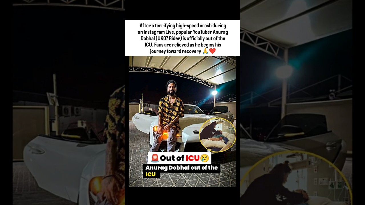 UK07 Rider, Anurag Dobhal is recovering after a high-speed crash on  Instagram Live stream #shorts