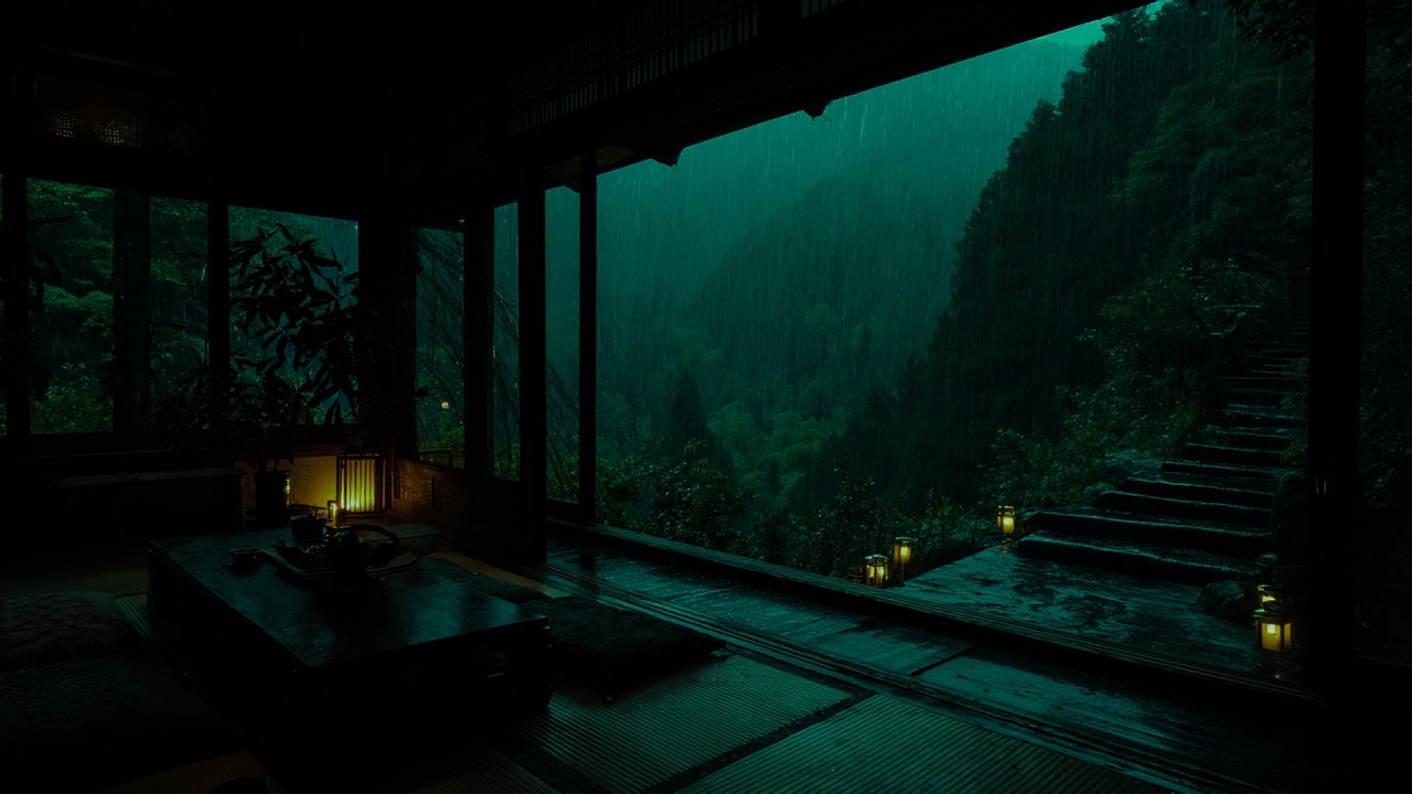Quiet Rainfall in a Hidden Valley 🌧️ | Calm Your Mind and Sleep in 2 Minutes (NO ADS)