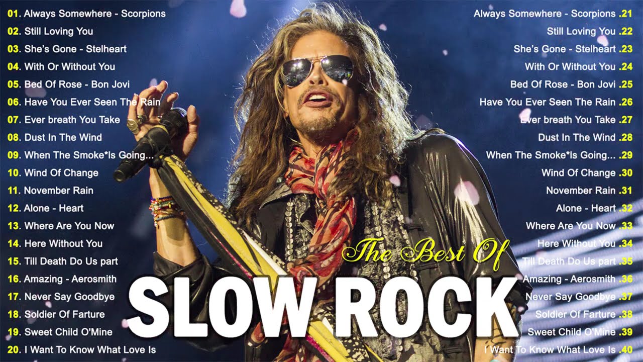 Aerosmith, Led Zeppelin, Scorpions, Bon Jovi, Guns N' Roses - Nonstop Rock Love Songs 70s 80s 90s