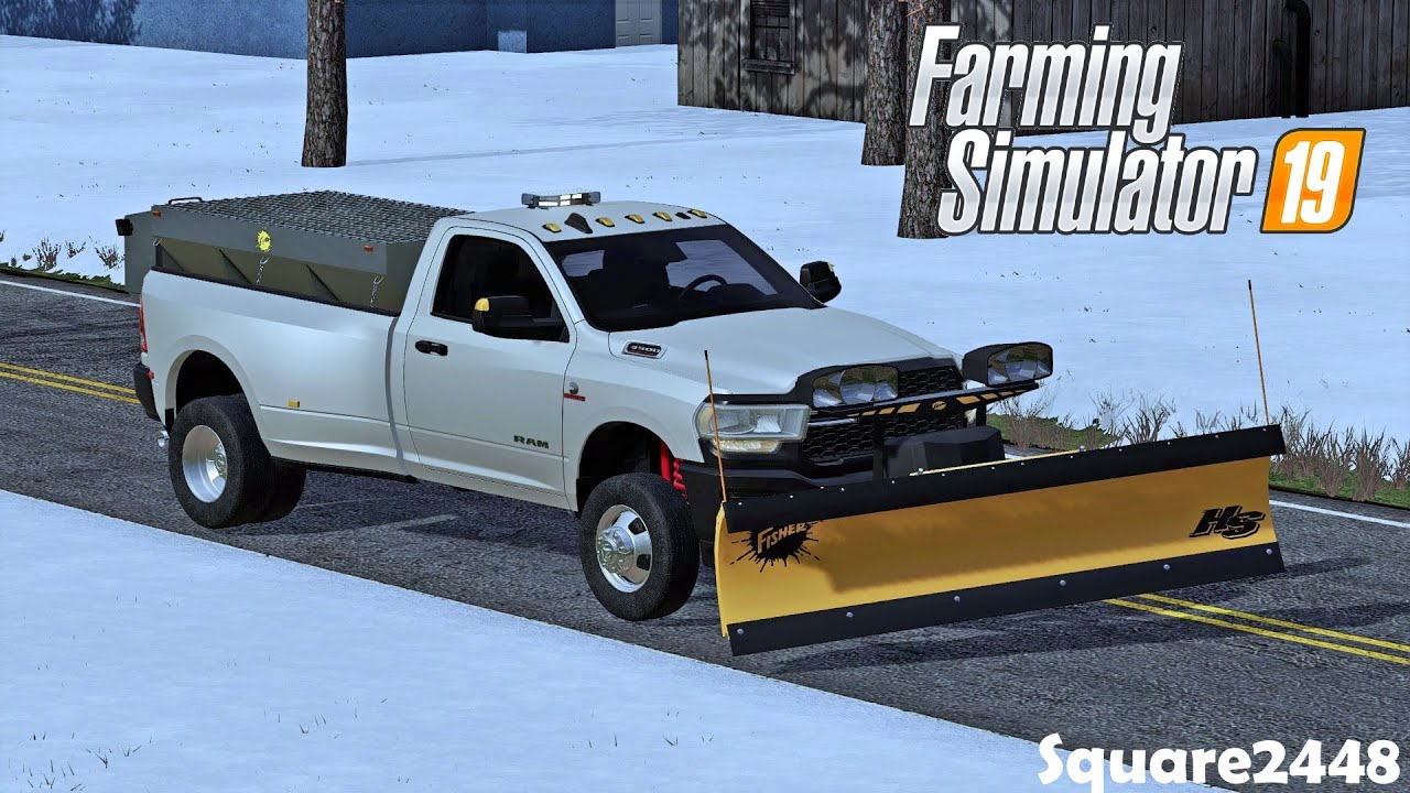 First Time Salting! | Snow Plowing Half A Foot Of Snow! | 2019 Ram Plow Truck | Cummins | FS19