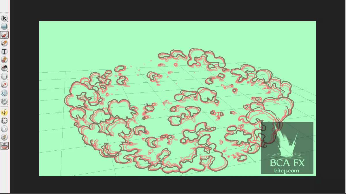Shape animates dust