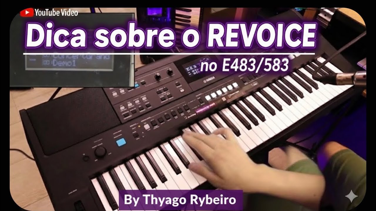 nova FUNÇÃO no YAMAHA E-483? Revoice para que serve?  - By Thyago Rybeiro