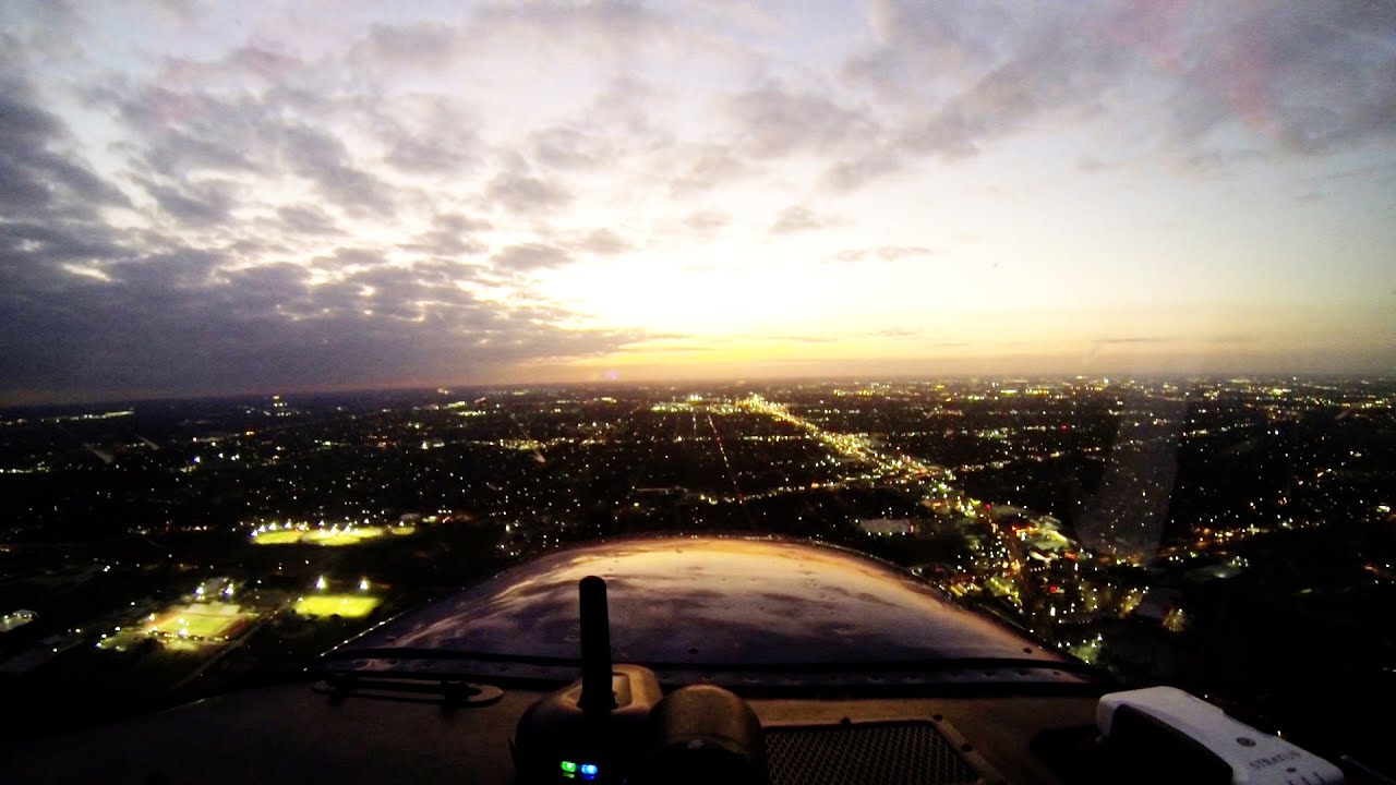 Sunset Cross Country | Cessna 172 | ATC Audio