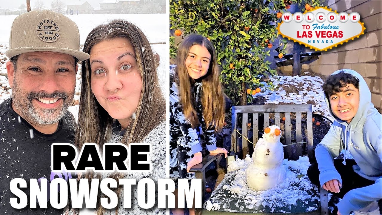 SURPRISED BY RARE SNOWSTORM in LAS VEGAS | OUR STREETS WERE COVERED WITH SNOW | THIS NEVER HAPPENS