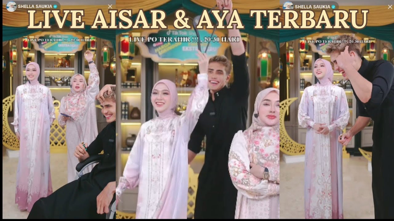 LIVE AISHAR AYA BARENG SHELLA SAUKIA #aisharkhaled #ayabalqis #liveayaaishar