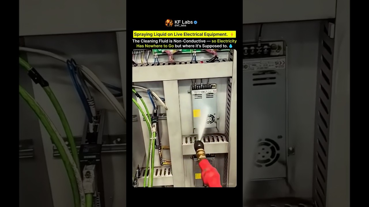 Cleaning 33,000 Volt Equipment With Liquid.💧⚡