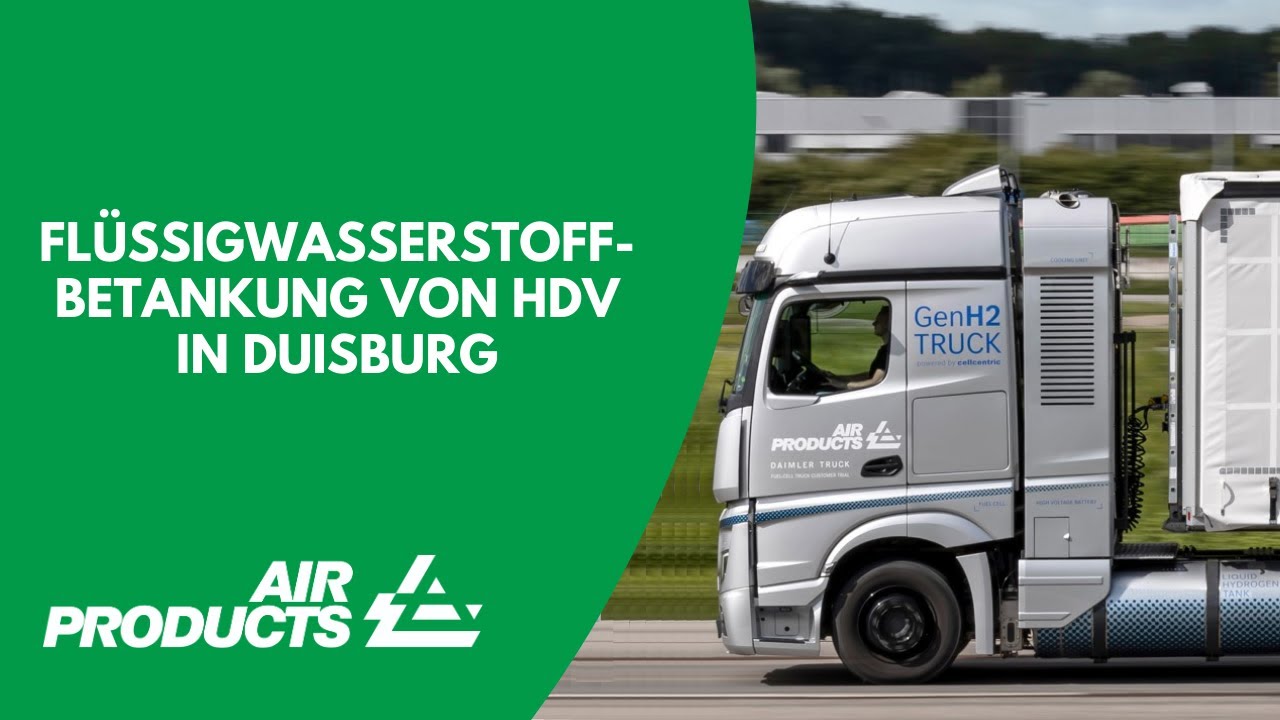 Die Air Products Flüssigwasserstofftankstelle in Duisburg