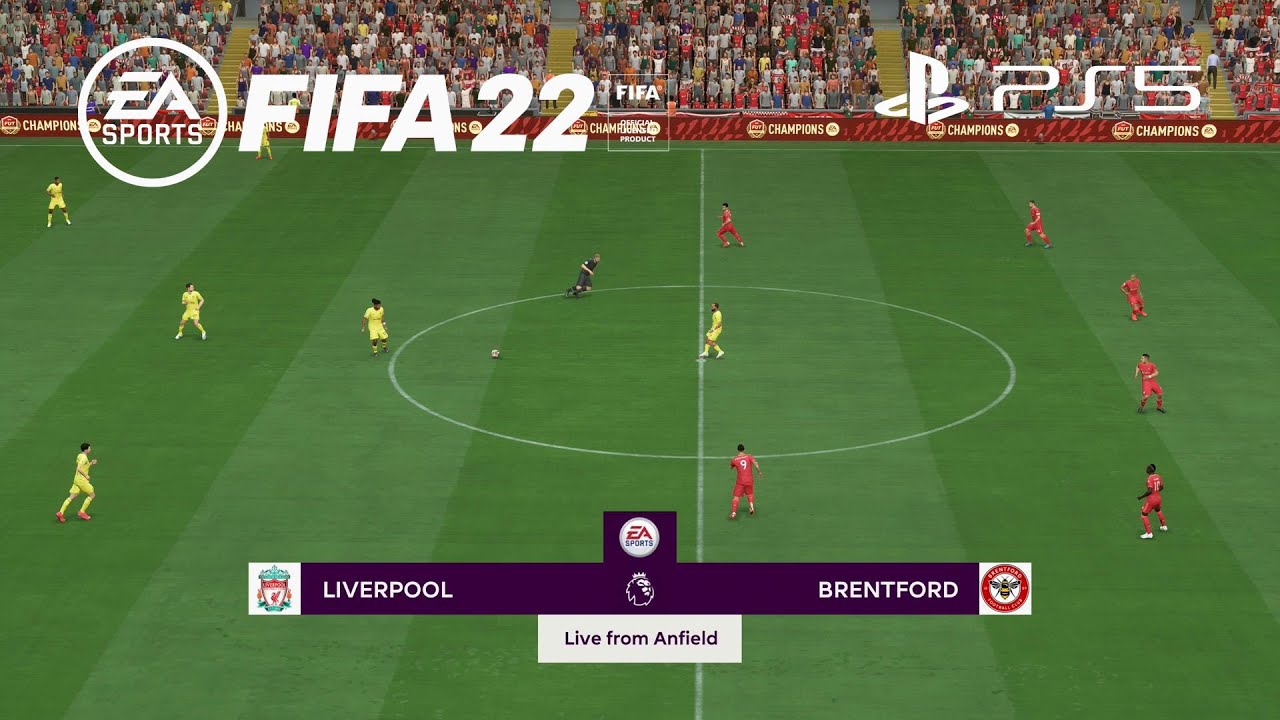 FIFA 22 Amazing Realism LIVE Broadcast Camera Brentford vs Liverpool 1080p UHD