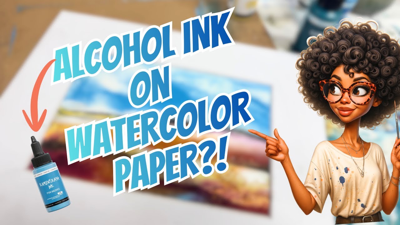 I Tried Alcohol Ink On Watercolor Paper And WOW!