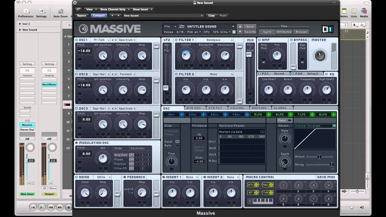 Dubstep Growls & Pitch Mod Leads With NI MASSIVE Part 2 - Sequencing The Lead