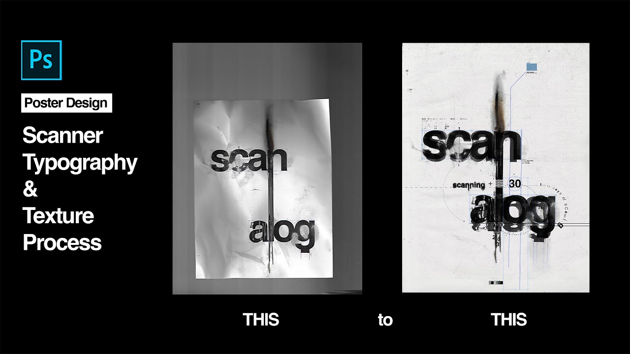 Process: How to Create Grungy Analog/Digital Typography Textures using only Photoshop and a Scanner
