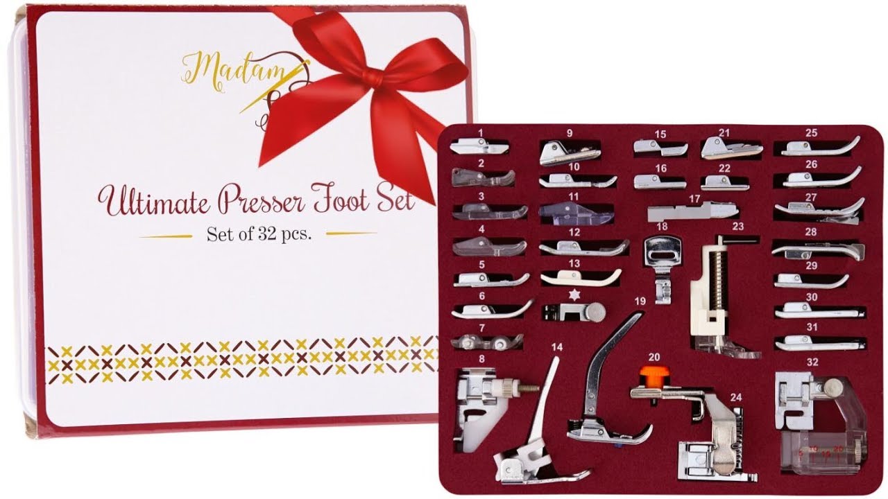 32 PCS Ultimate Presser Foot Set by MadamSew