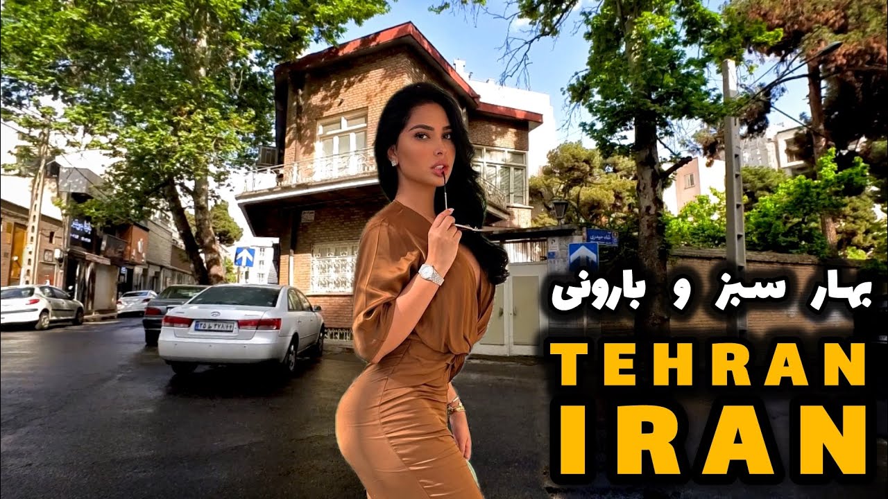 TEHRAN LIKE YOU’VE NEVER SEEN IT–A RAINY WALK THROUGH LUSH STREETS-IRAN | بهار تهران؛محله دروس،ایران