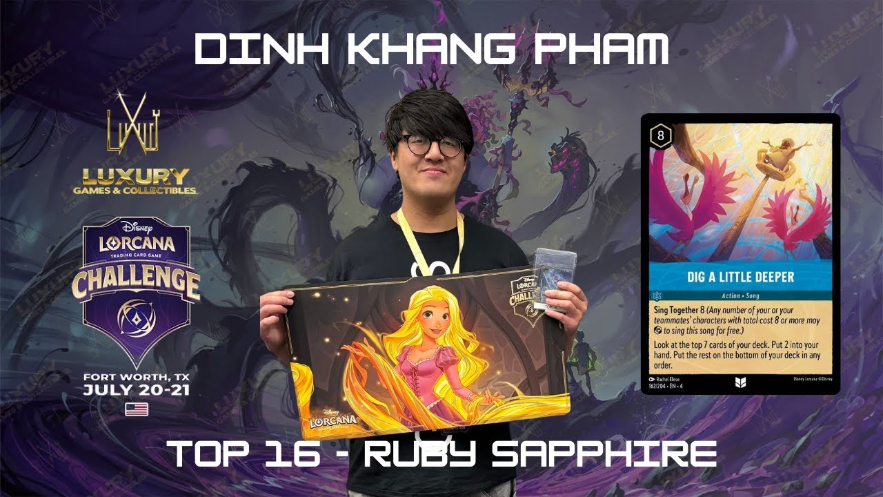 DINH KHANG PHAM MASTERCLASS! | DISNEY LC FORT WORTH | TOP 16 RUBY SAPPHIRE DECK PROFILE