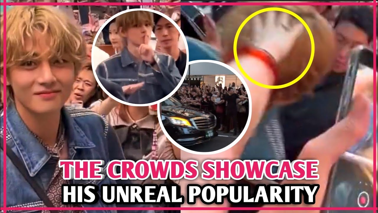 BTS V Leaving CELINE Store, Taehyung Almost In Danger, The Crowds are aggressive When Too Close To V