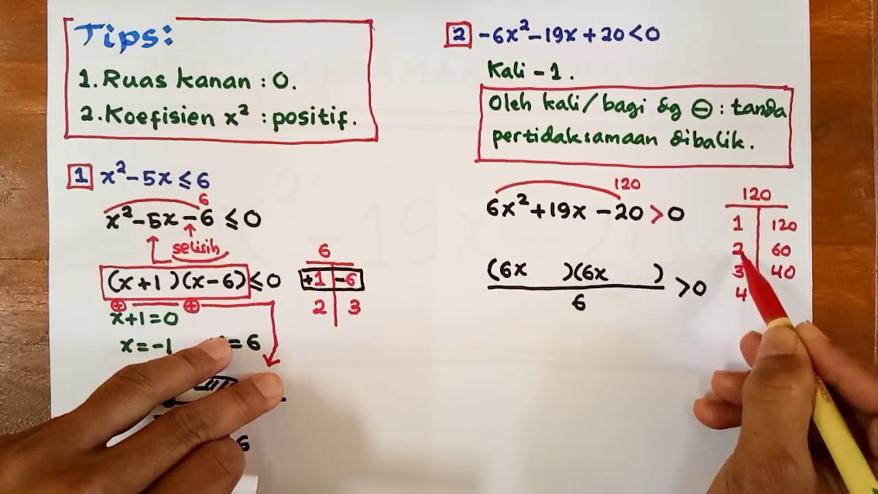 Super Jelas PERTIDAKSAMAAN KUADRAT bagian 1
