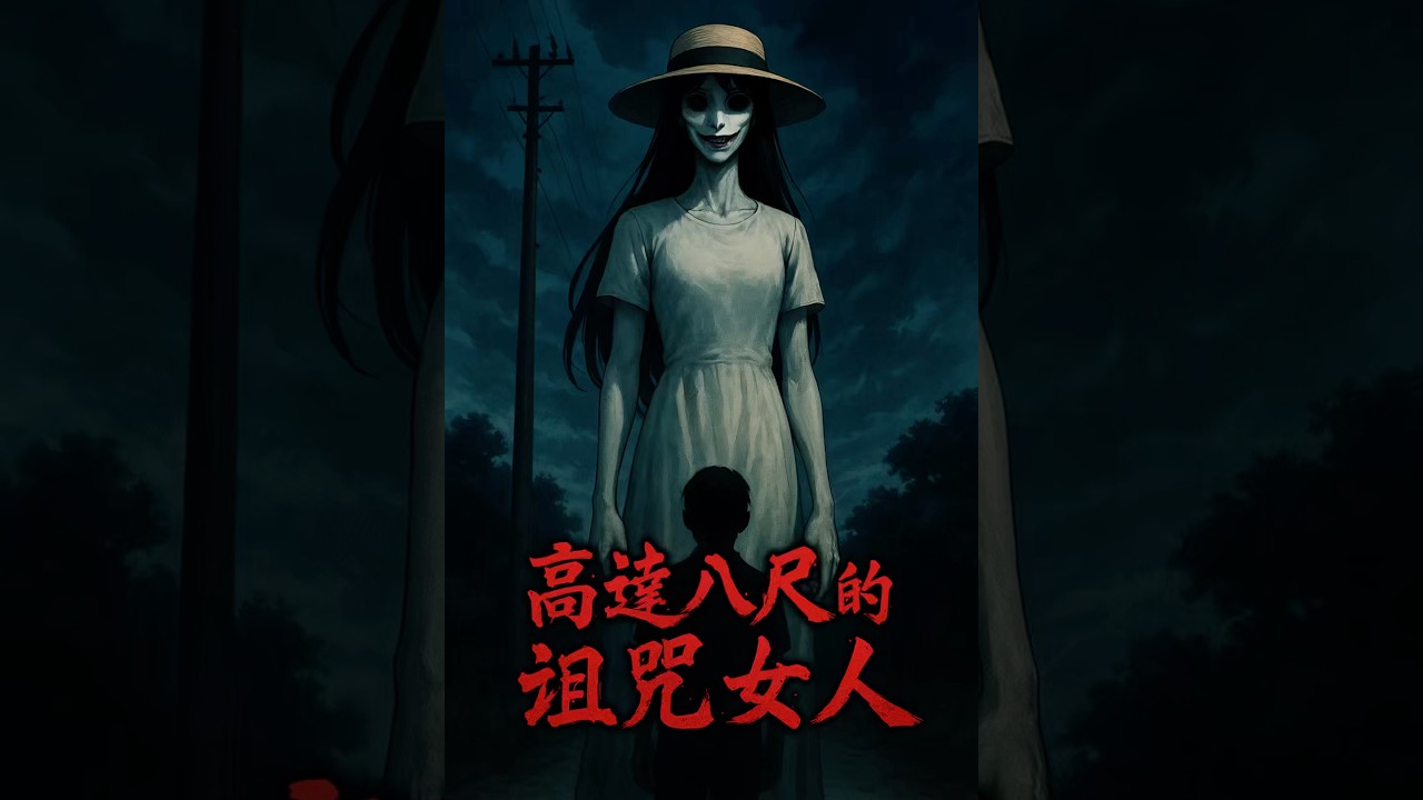 「高達八尺的詛咒女人｜日本最恐怖的都市傳說」 被她盯上，無論躲到哪裡，最後都會消失&hellip;#八尺大人 #日本都市傳說 #恐怖故事 #詭異傳說 #懸疑短片 #怪談  #Hachishakusama
