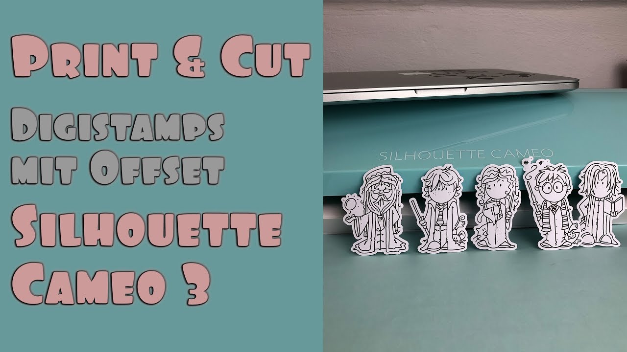 print and cut silhouette cameo tutorial deutsch - eigene dateien mit offset -